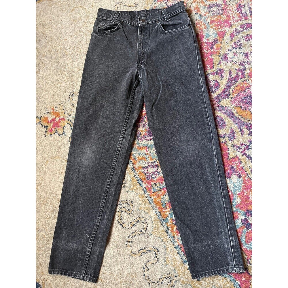 Vintage 90s Levi’s 750 Student Relaxed Taper Jeans Black Made in USA W29 L30